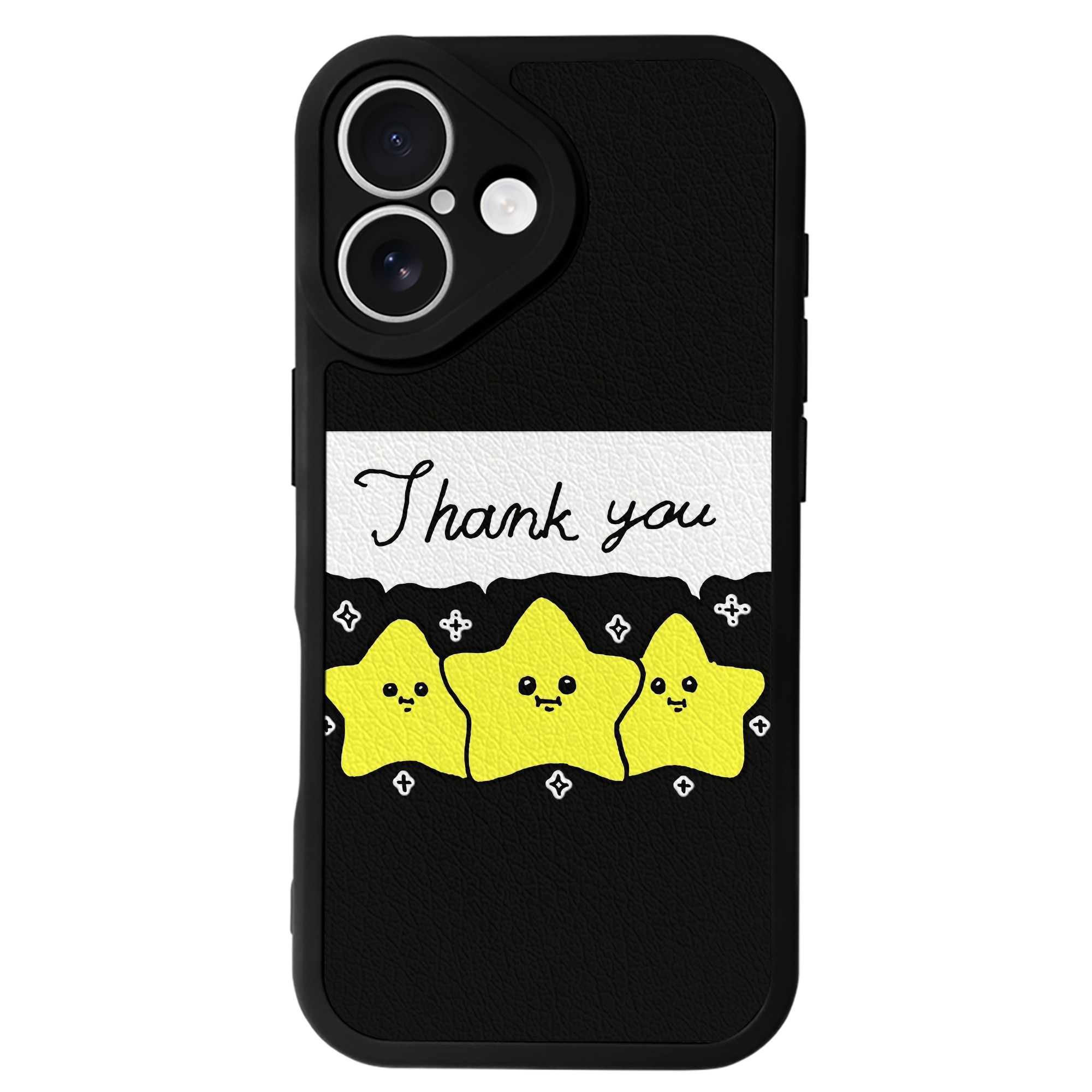 （画像用） ちいかわ 流れ星 Chii-kawa Shooting star 【iPhone 16シリーズ対応】シリコンスマホケース（レザー調） 材質：シリコン